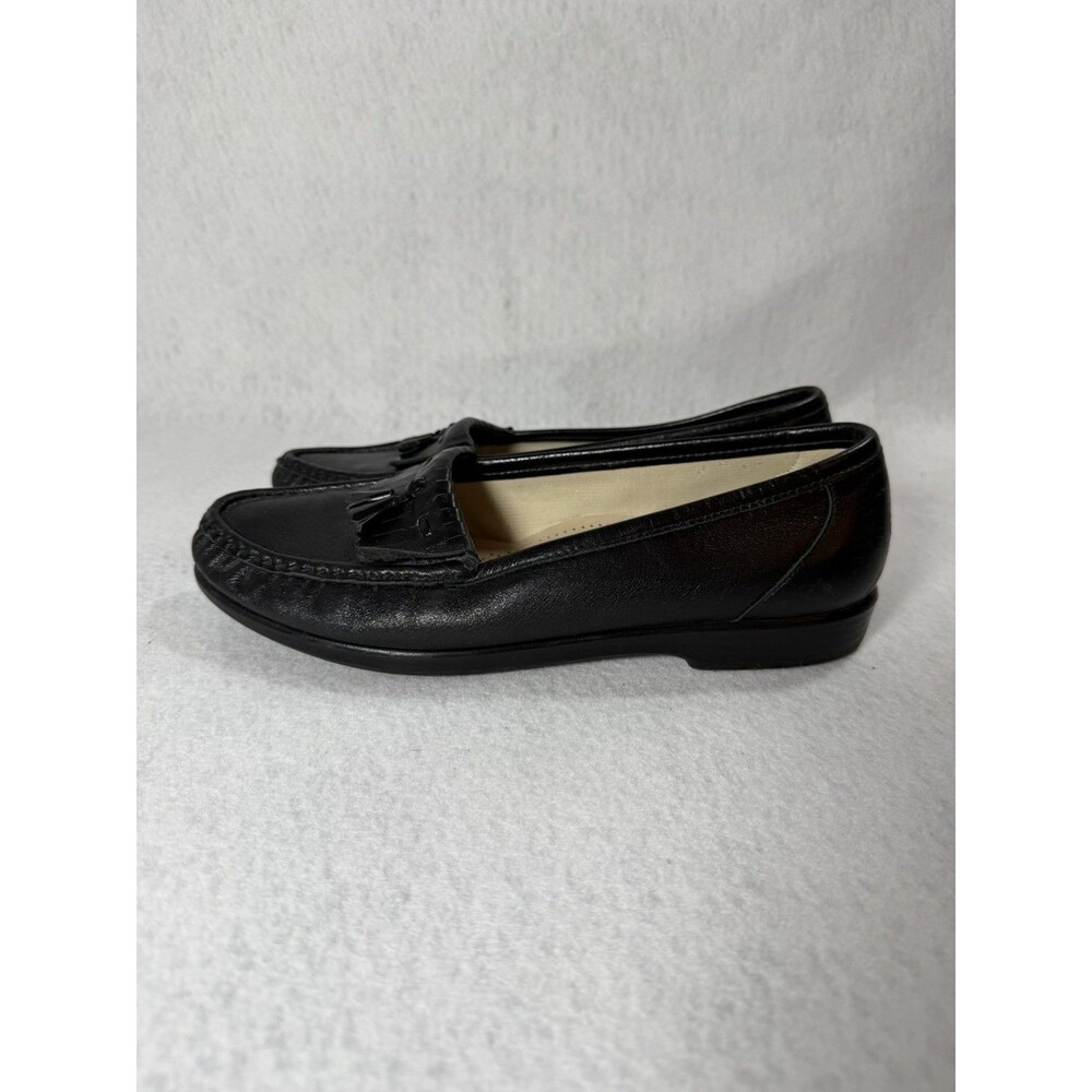 SAS Kiltie Tassels Women's Comfort  Slip On Shoes Loafer Black Size 9.5